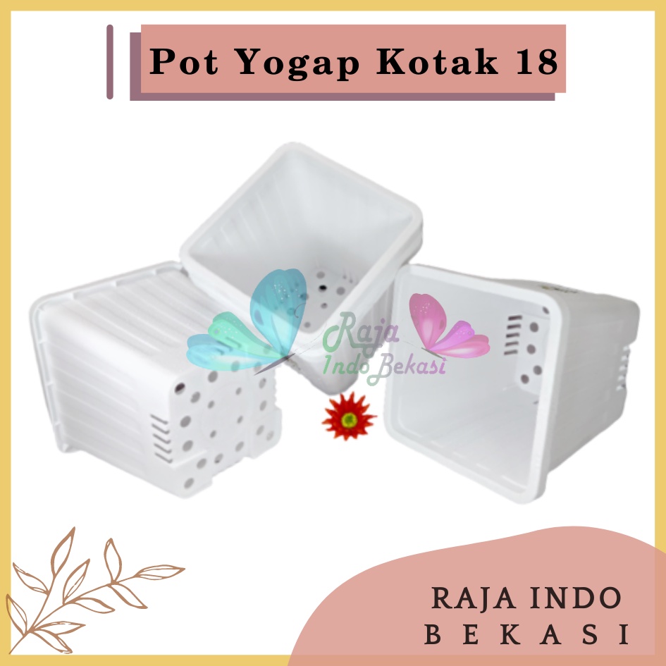 Pot Yogap Kotak 18 Putih Pot Yogap 10 13 15 17 18 19 25 30 Pot Yogap Lusinan Pot Kotak Segi Pesegi Empat Panjang Tinggi