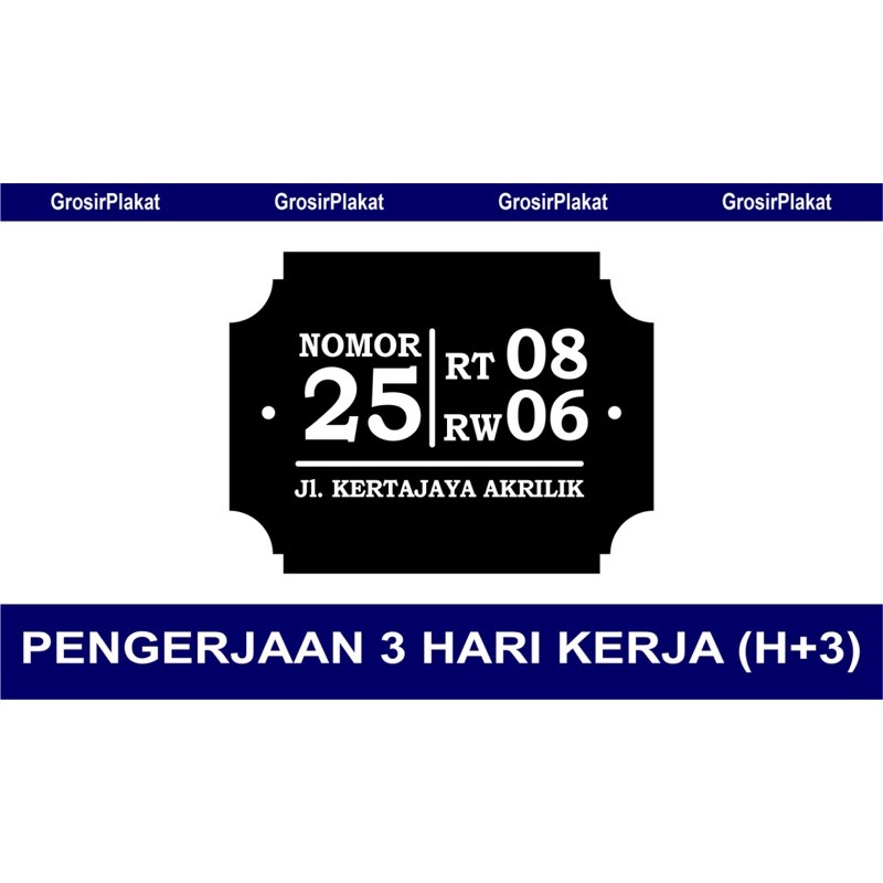 Nomer Rumah Murah / Nomer Rumah 30*20