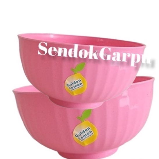 Mangkok Nasi Kecil Golden Lemon Pink MN-207/MN-211