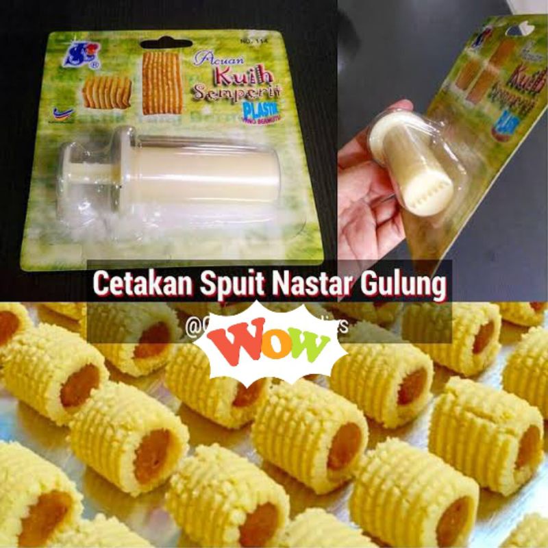 CETAKAN KUE NASTAR GULUNG DORONG / ACUAN SPUIT 114 MALAYSIA / NASTAR GULUNG MALAYSIA