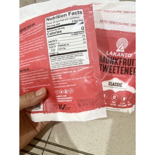 

Lakanto Monkfruit Sweetener-gula keto-zero cale-golden-classic-235gram