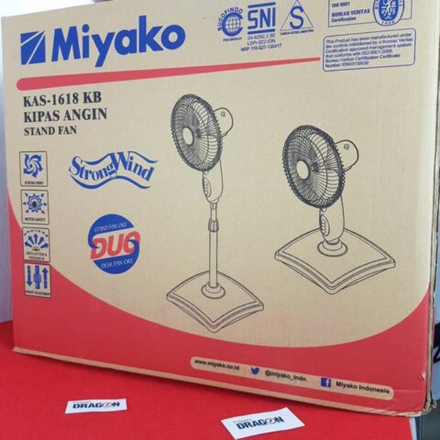 Kipas angin berdiri Miyako 16 inch