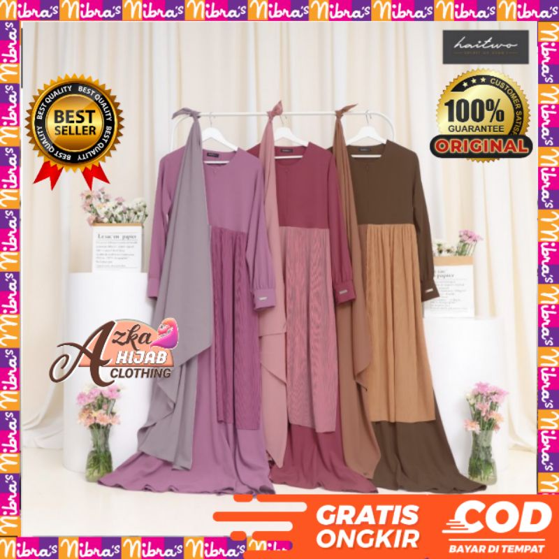 GAMIS SET KHIMAR PREMIUM HAITWO CRESEDIA 18/ GAMIS SYARI SET KHIMAR TERBARU / GAMIS SET JILBAB / GAM
