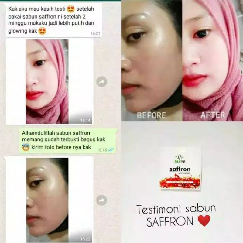 Sabun Saffron Spirulina Aleya Original 100 Safron Pembersih Wajah Glowing Dalam Satu Minggu Indonesia