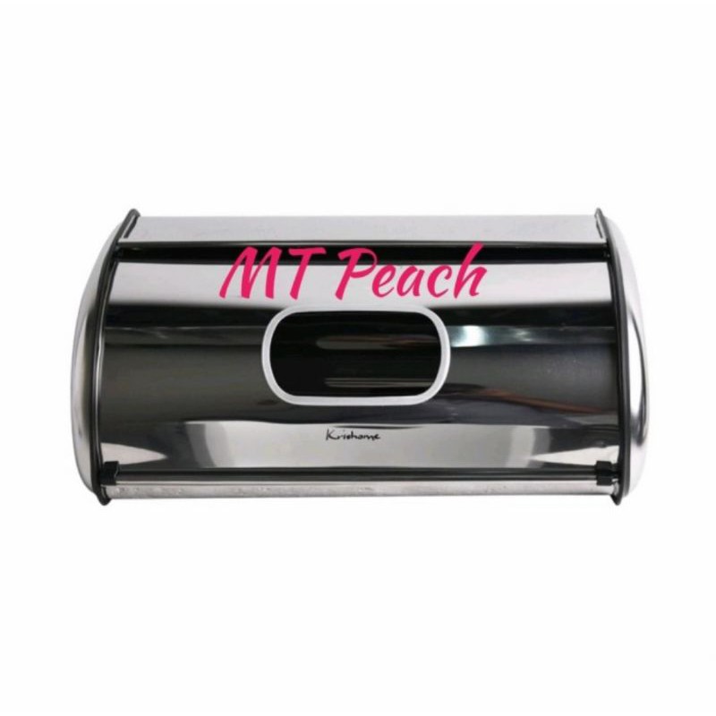 WADAH SAJI TEMPAT ROTI KUE STAINLESS 43x27CM KRISHOME BREAD BOX