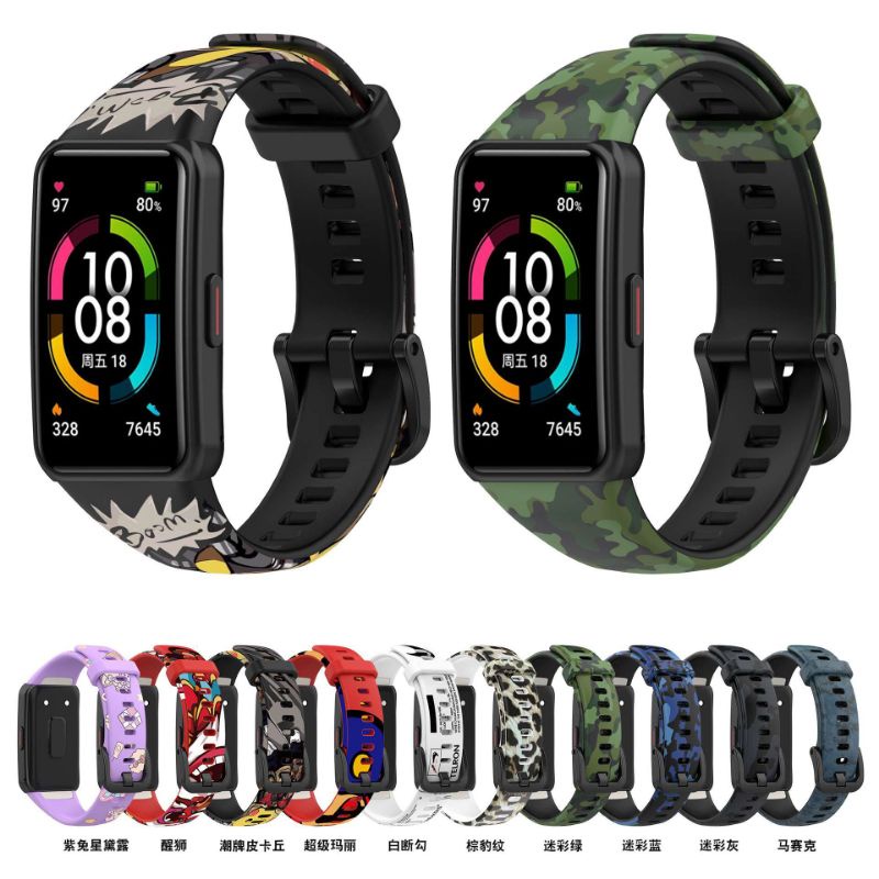 Tali Jam Smartwatch Huawei Band 6 6 Pro Honor Band 6 Rubber Band Army