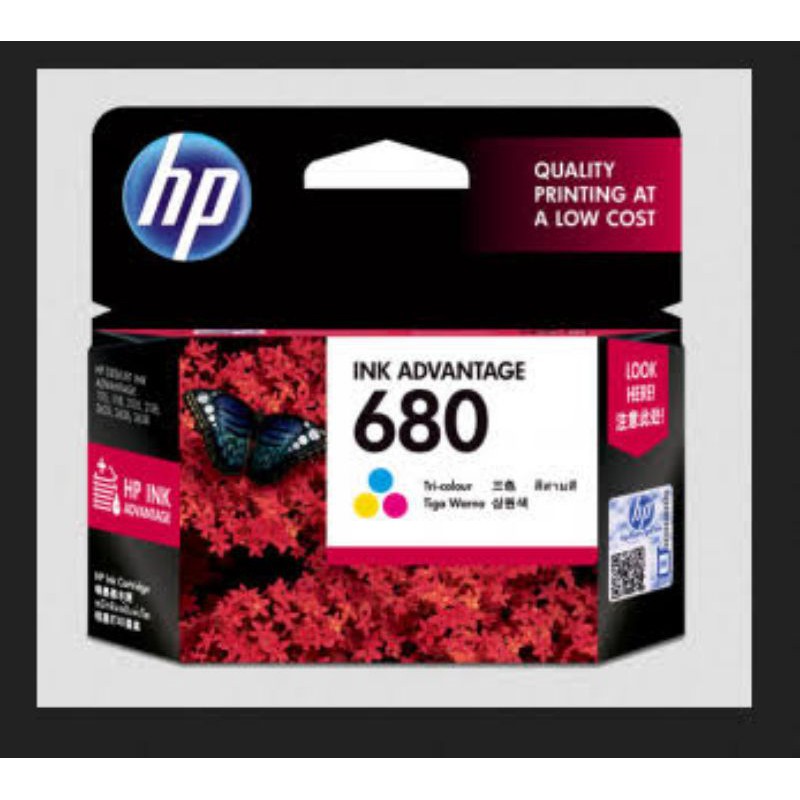 TINTA / CATRIDGE HP 680 BLACK / COLOR ORIGINAL 100% free bubbel dan dus