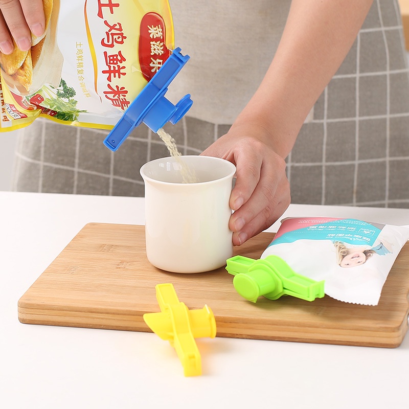 1pc Creative Reuseable Sealing Clip With Lid for Food Storage