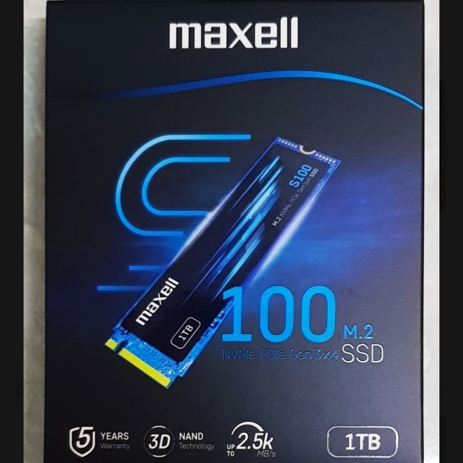 SSD MAXELL 1TB M.2 NVME Read and Write Speed 1.000GB Up to 2.5k Mb/s