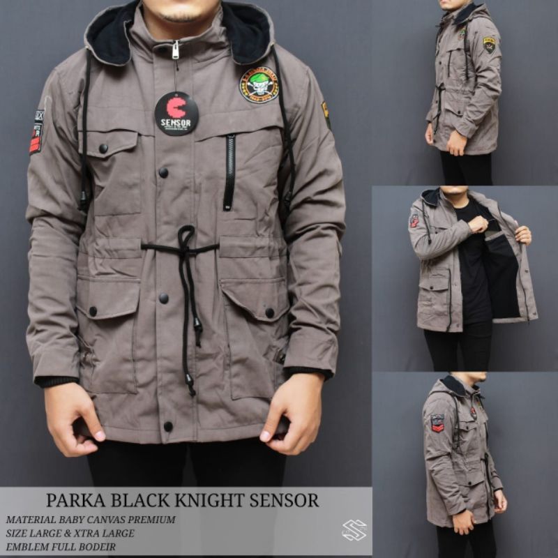 jaket parka pria justine / jaket pria kanvas sensor premium