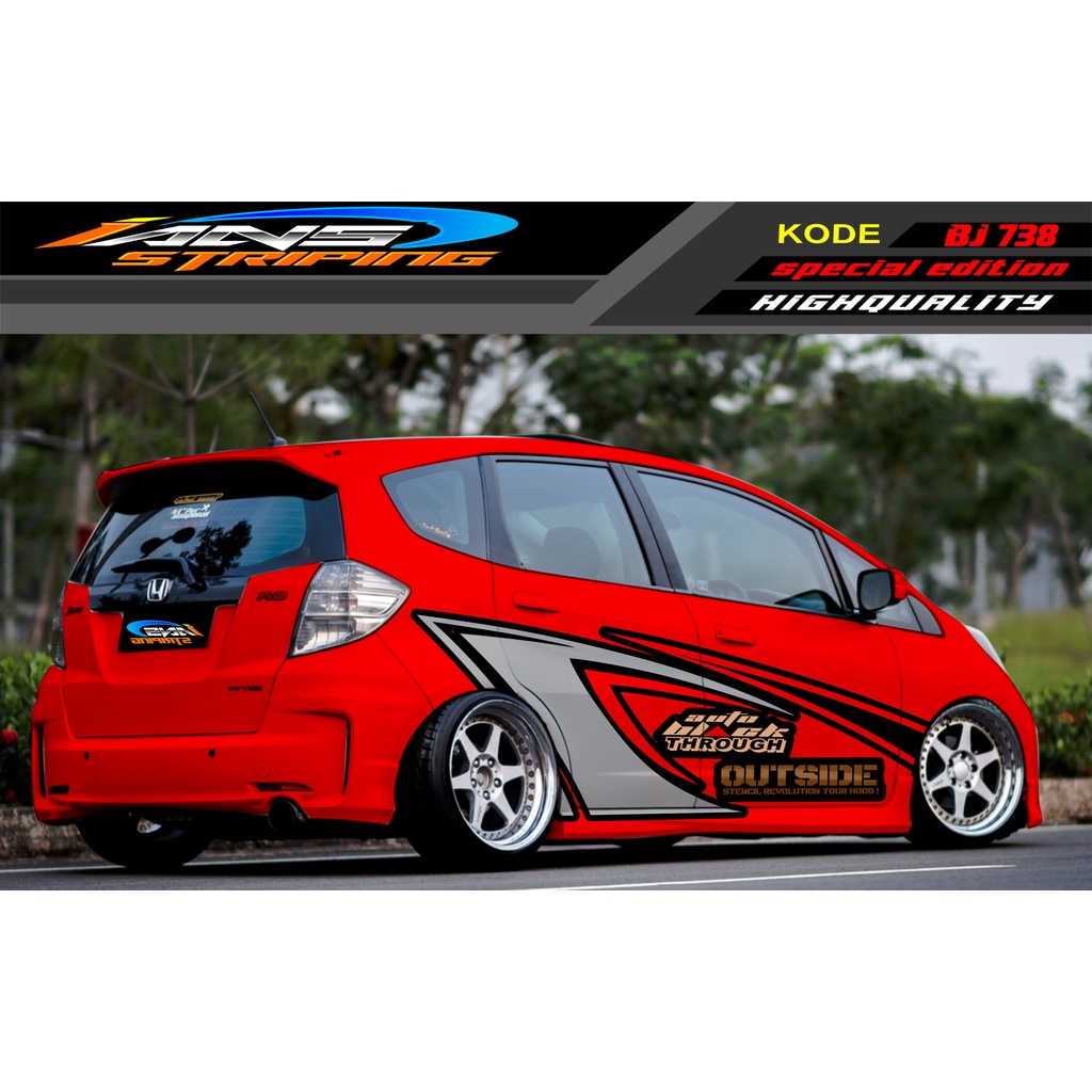 DECAL STICKER MOBIL HONDA BRIO AGYA JAZZ AVANZA YARIS / DECAL STICKER MOBIL JAZZ / STIKER MOBIL