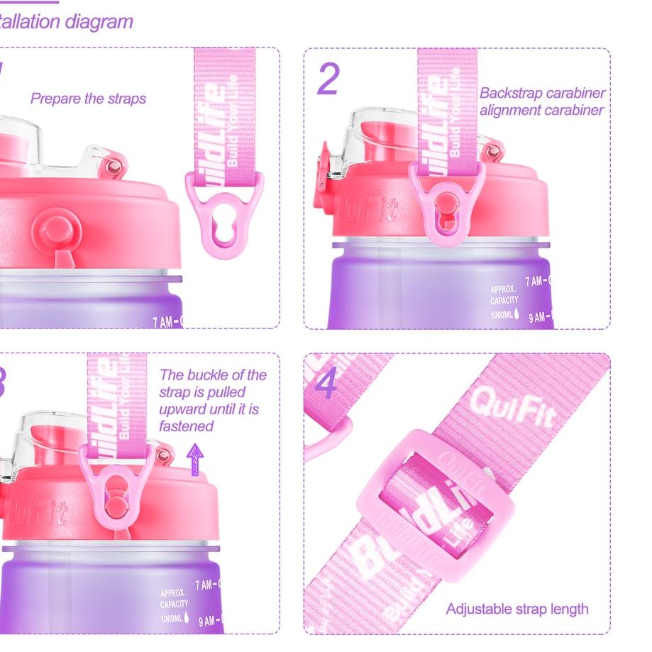 Stok terbatas.. QUIFIT - Tali Botol Minum