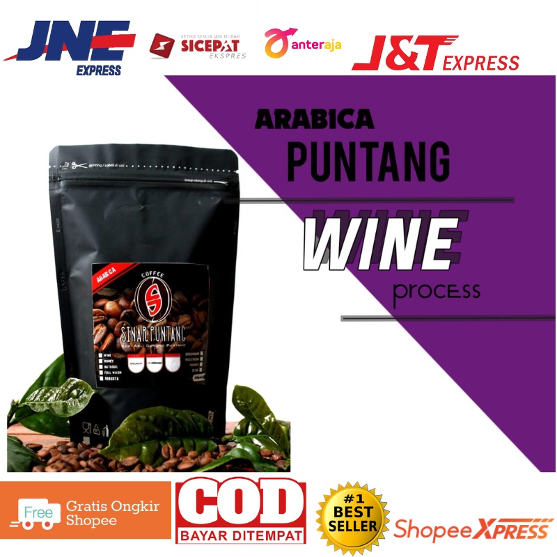 

Sinar Puntang/Kopi Puntang arabika 100gr proses Wine /Natural /Honey /Full washed/ robusta