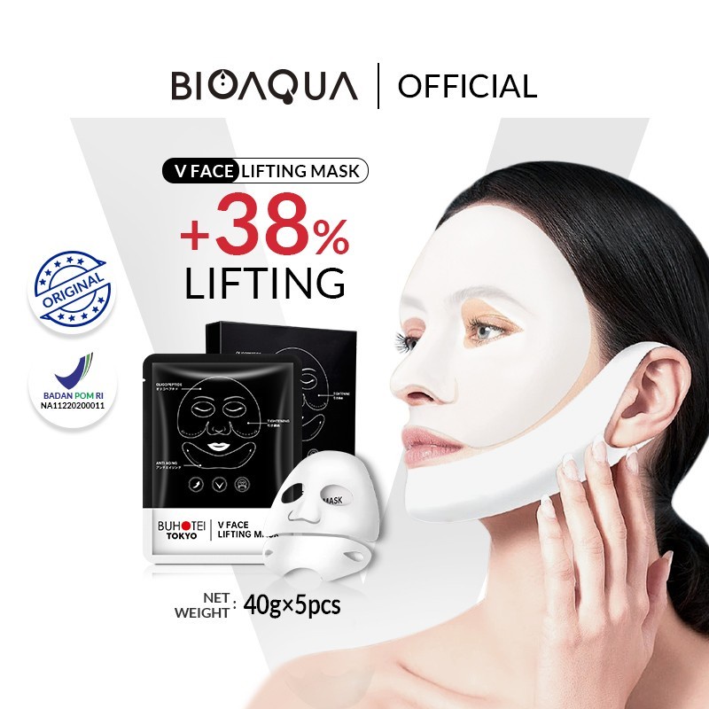 BIOAQUA V Face Lifting Mask Anti Wrinkles Masker Wajah penirus wajah