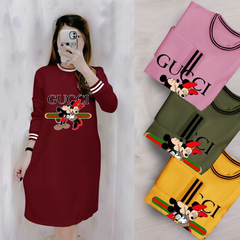 TUNIK GUCCII MURAH LONG TUNIC MURAH BABY TERRY TUNIK