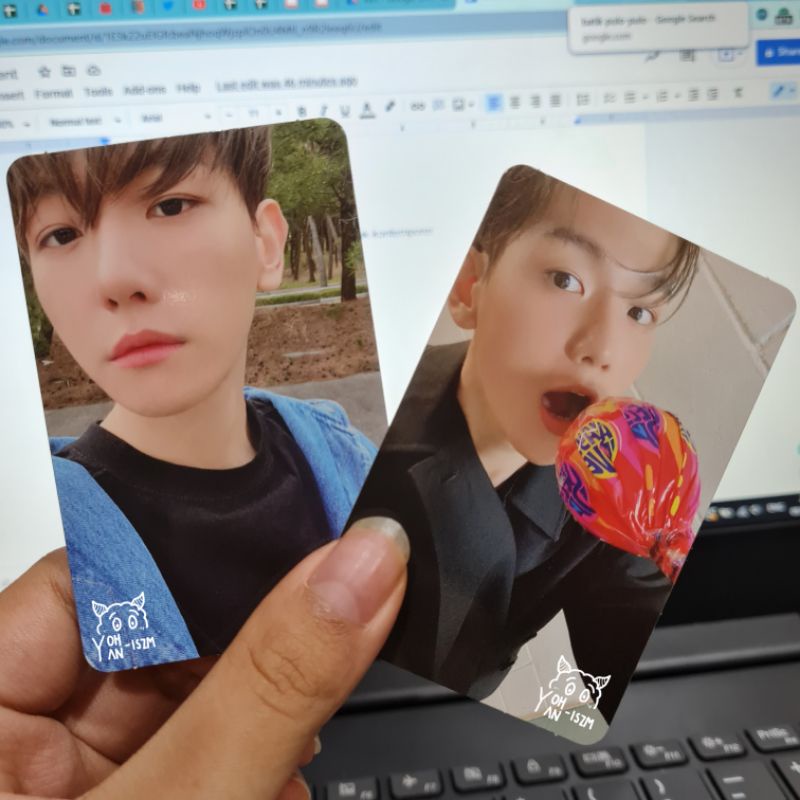 Photocard pc Exo Baekhyun Delight cinnamon mint ver permen