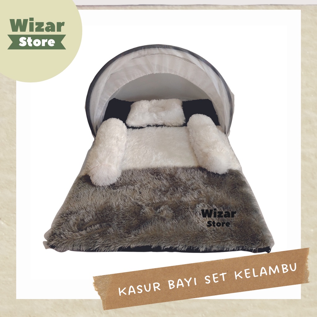 Kasur bayi preimium model kelambu bisa dilepas free bantal guling