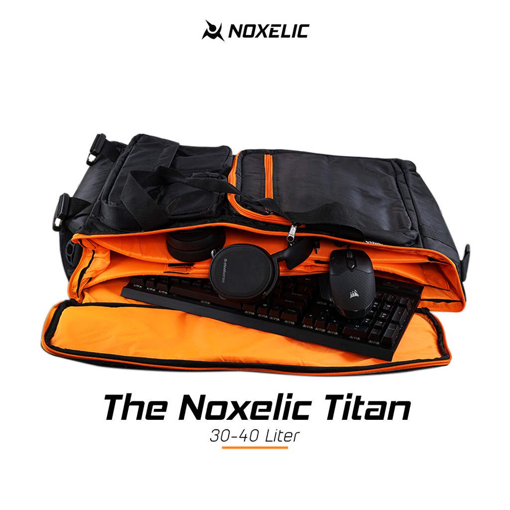 Noxelic Titan - Pro Gaming Bag Black || Tas Gaming