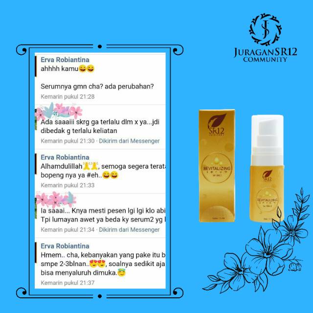 SR12 SERUM REVITALIZING ATASI BOPENG , BEKAS JERAWAT &amp; MATA PANDA / SERUM WAJAH KOLAGEN BPOM