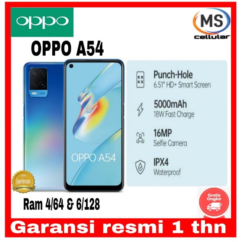 hp oppo a54 ram 6 128gb a53 ram 4gb 128gb a55 ram 4gb 64gb a76 ram 6 128gb battrei 5000mah Garansi R