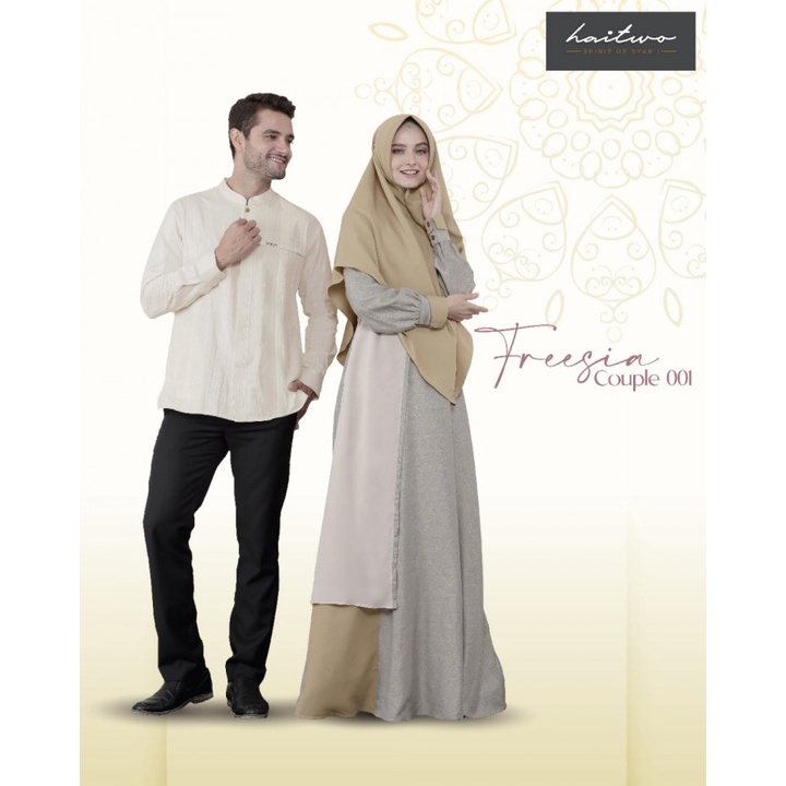 COUPLE HAITWO 2021 KOKO ALISTAIR / GAMIS FREESIA COUPLE 001 BLUE VIOLET - MEDIEVAL BLUE / CREME GOLD