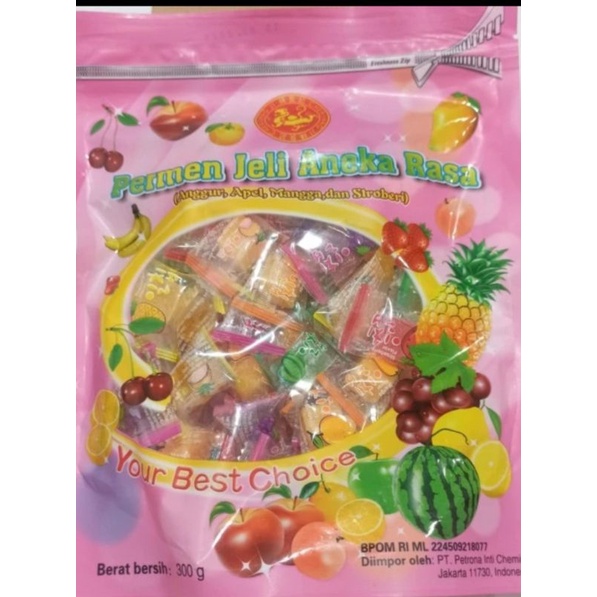 

PERMEN JELLY LUNAK RASA BUAH CHEN LIANG JI | 300 gram