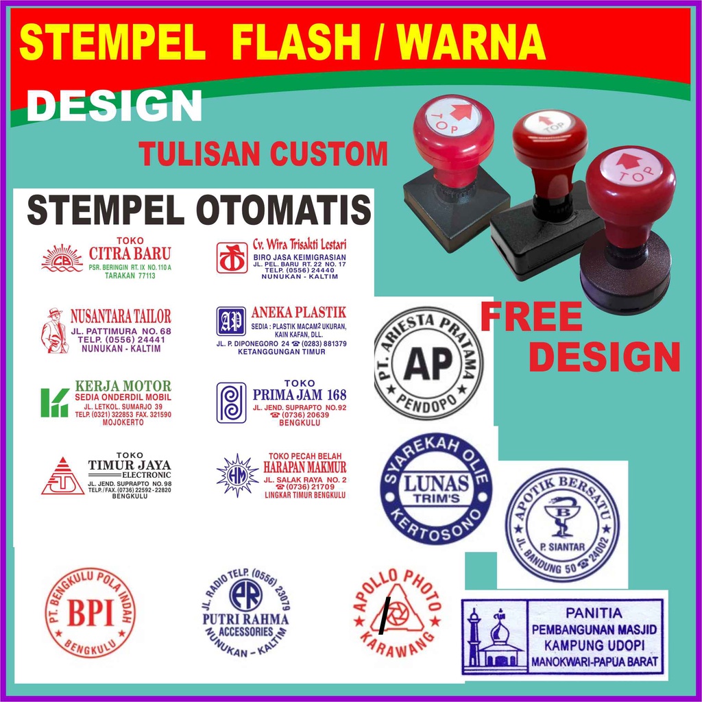 

Stempel Flash Warna Otomatis Design Custom