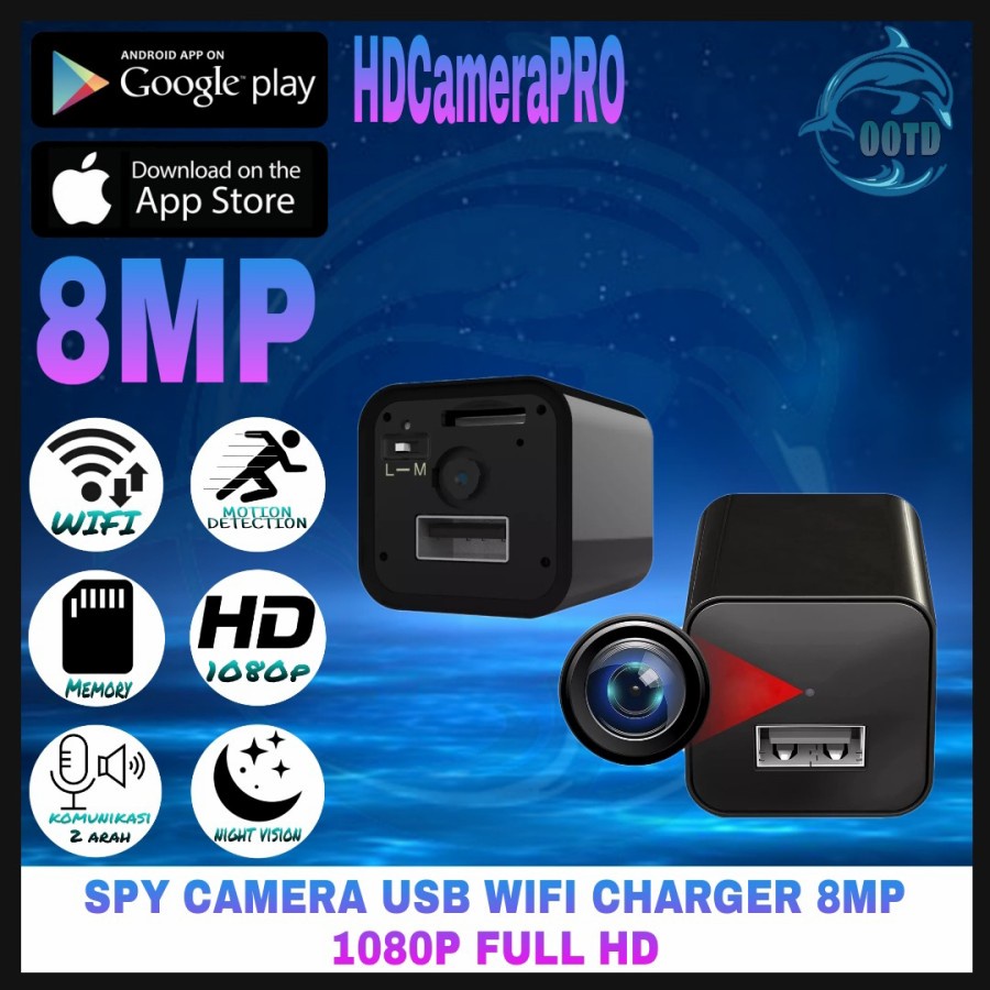 Spy Mini Cam USB Camera 1080P WIFI spy cam adaptor charger full hd 8mp 1080p