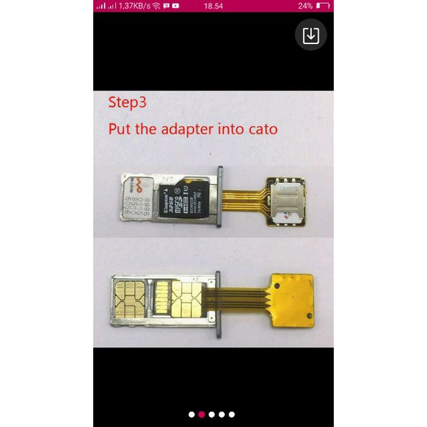 DIJUAL Dual SIM Adapter Android Expansion Memory Card Converter ukuran nano sim
