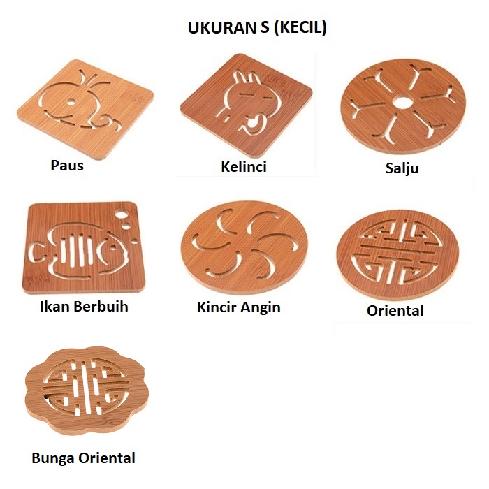 Wooden Coaster / Tatakan Dapur Piring dan Gelas