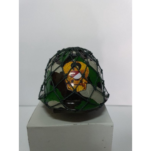 helm Tni Ad miniatur kecil | helm miniatur PER | helm miniatur TNI AD tanpa per dashboard mobil