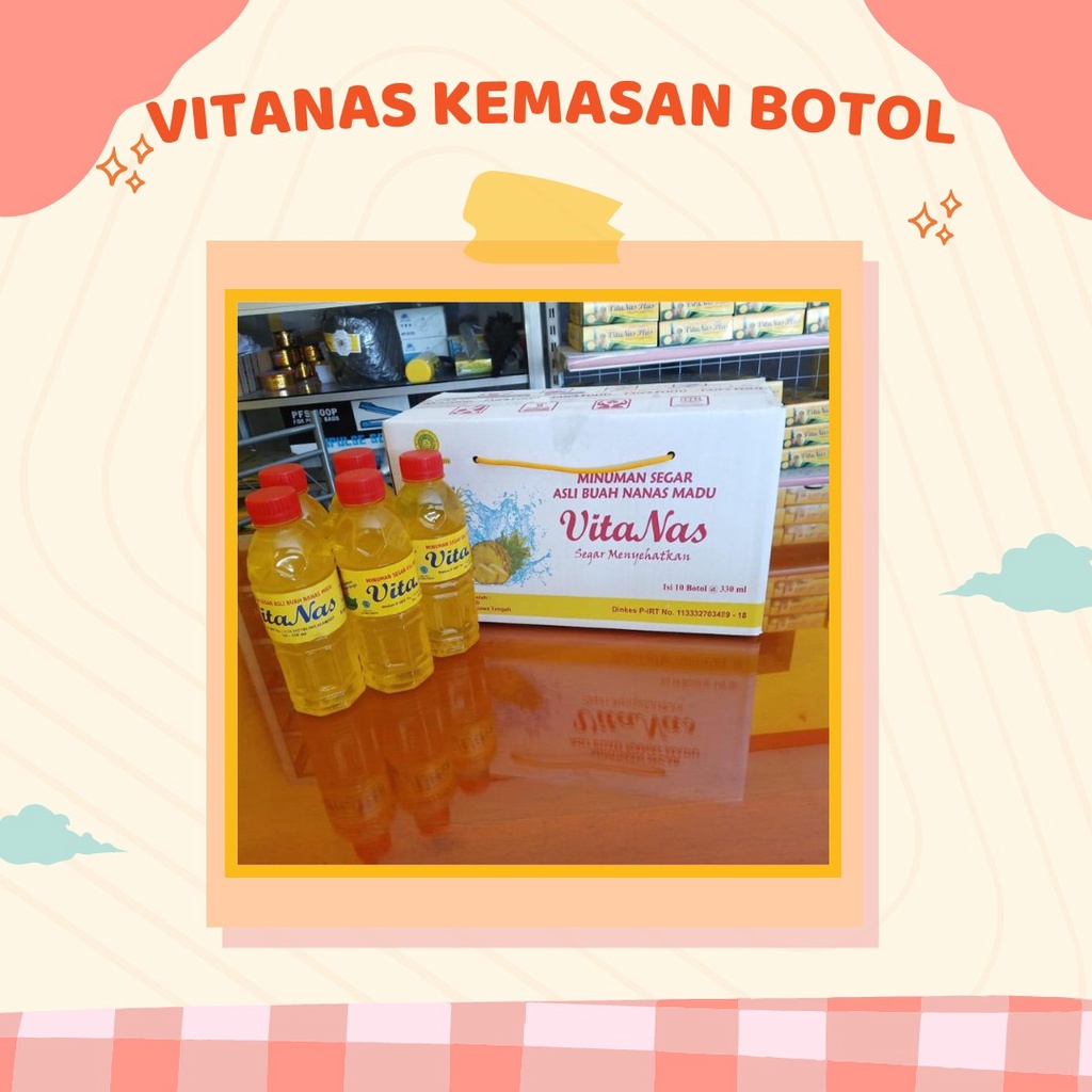 

VITANAS SARI BUAH NANAS BOTOL/MINUMAN SARI BUAH NANAS ISI 10X330 ML