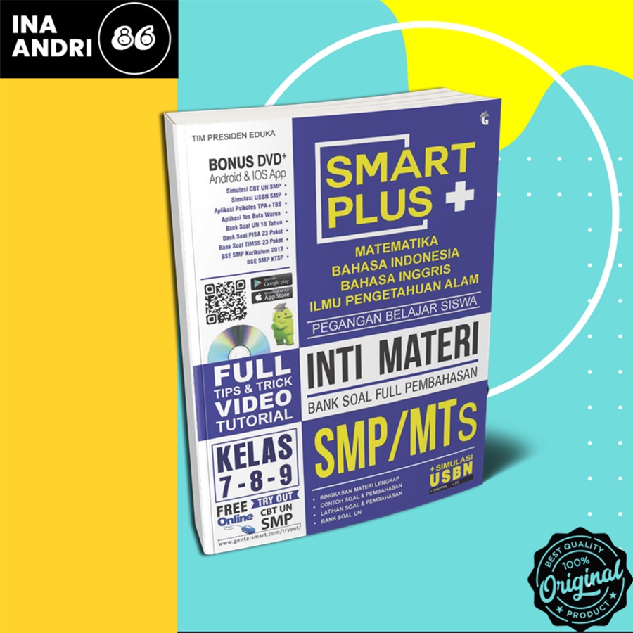 

BUKU PELAJAR SMP SMART PLUS SMP/MTS INTI MATERI BANK SOAL FULL PEMBAHASAN