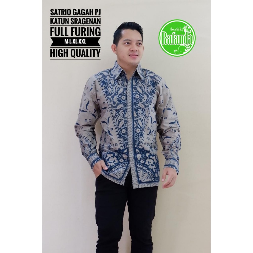 Satrio Gagah Kemeja Batik Pria Panjang Full Furing by Rafanda