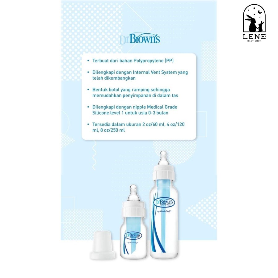 Dr. Brown's Standard Baby Bottle - 1 Pack / Botol Susu DrBrown