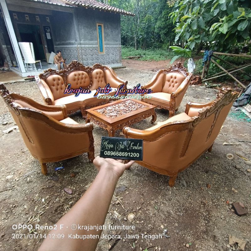 sofa jati ganesa tangan 10