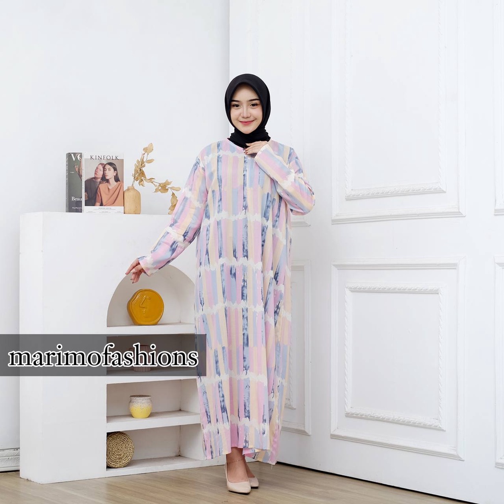 daster lengan panjang LD 120 PB 130 bawah mata kaki, viral kekinian, busui terlaris MARIMO FASHIONS