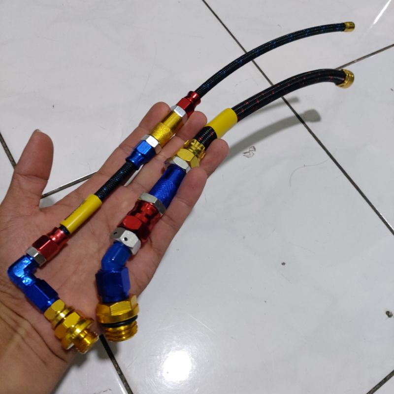 Paket Variasi Tutup Oli Mesin + Tutup Oli Gardan selang serat PSI Honda Yamaha Matic Bisa