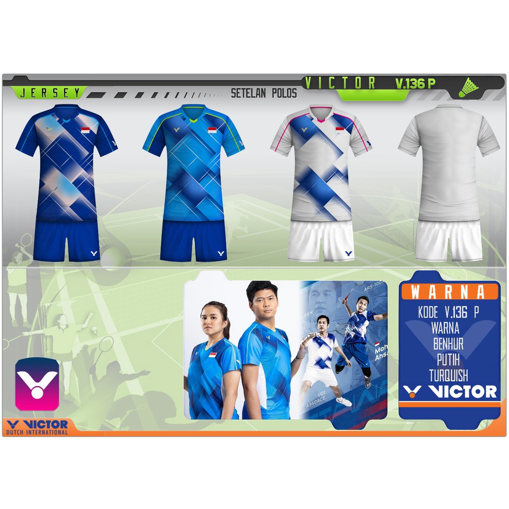 STELAN BADMINTON DEWASA/JERSEY OLIMPIADE TOKYO V136P