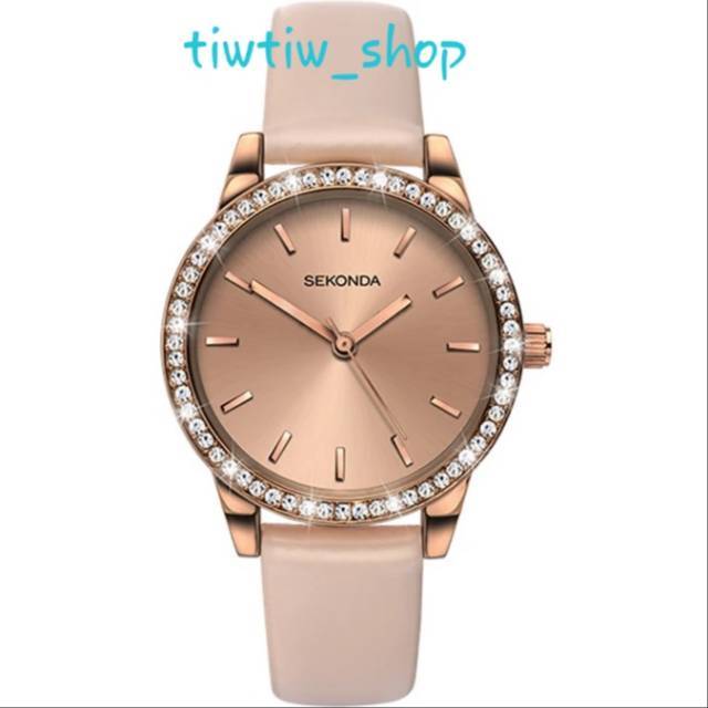 Jam Tangan Wanita SEKONDA Ladies Stone Set Watch Model No : 2452.28 ORIGINAL