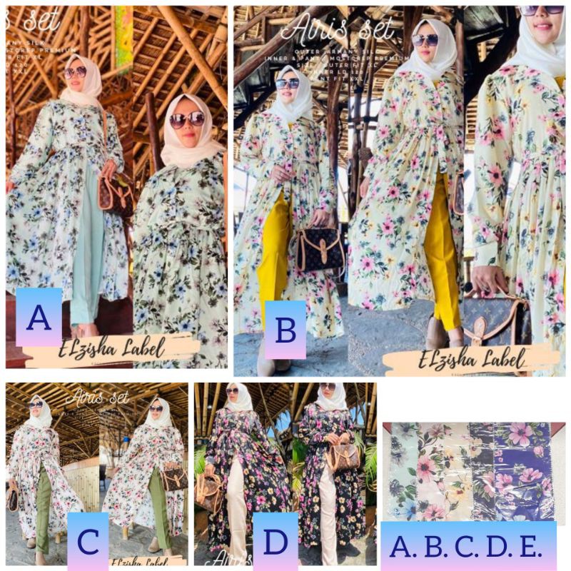 Setelan celana One set pajamas rayon Dress salur murah Setelan celana One set pajamas rayon Dress salur murah
