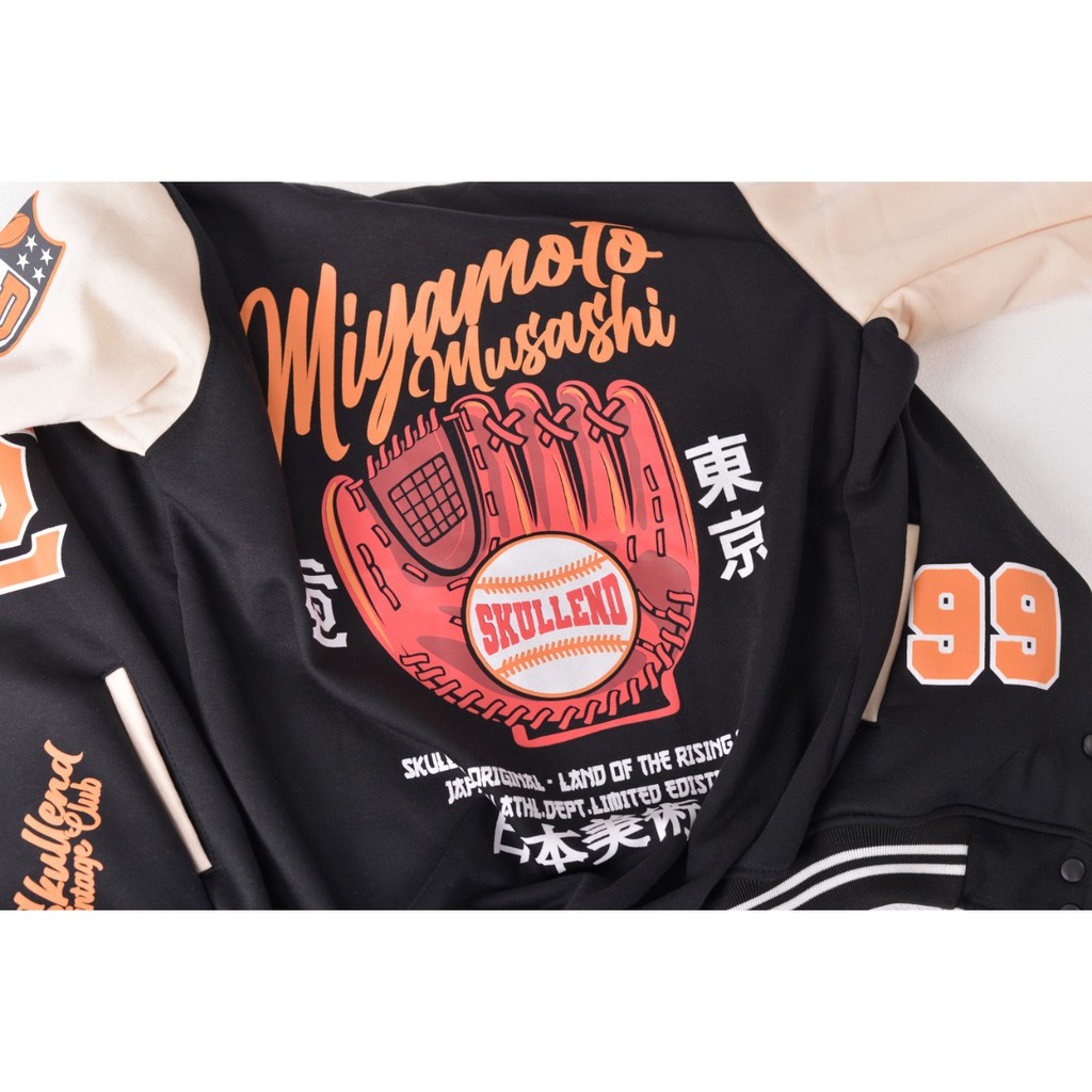 SKULLEND Jaket Varsity Baseball Pria Wanita - Varsity Jacket Vintage Baseball Oversize Jumbo Original Skullend