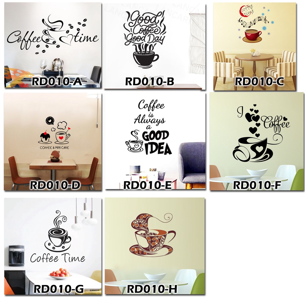 SAMHEZ WALL STICKER COFFEE KOPI KITCHEN BARISTA DAPUR LUCU KEREN KULKAS COFEE SERBAGUNA WALLSTICKER 