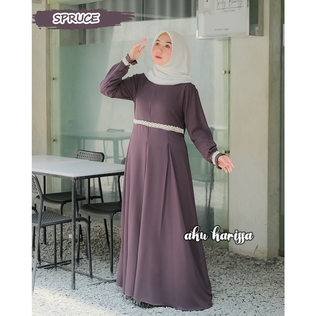 Gamis Aku Karissa Terbaru Lavina Dress - Gamis Renda