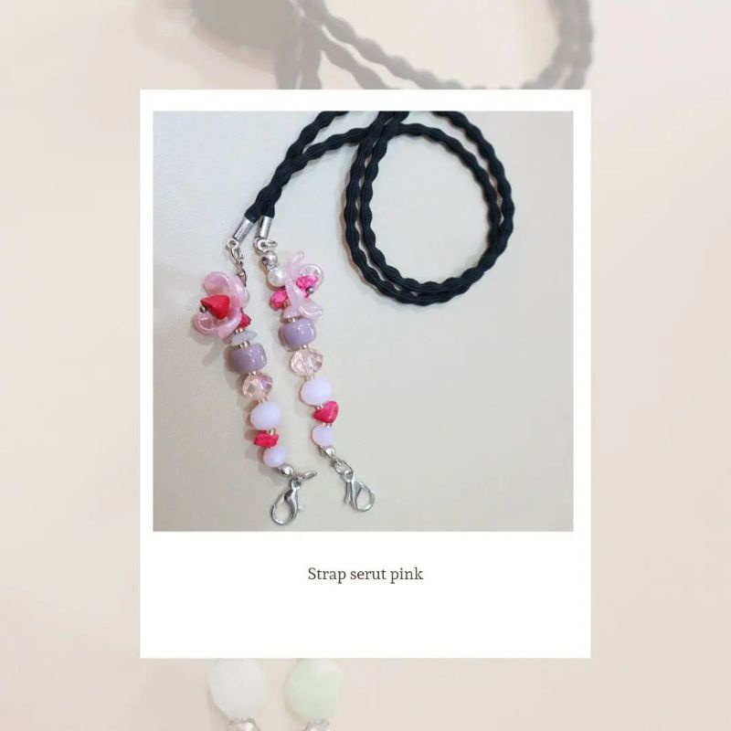 tali masker serut hiasan bunga tali karet