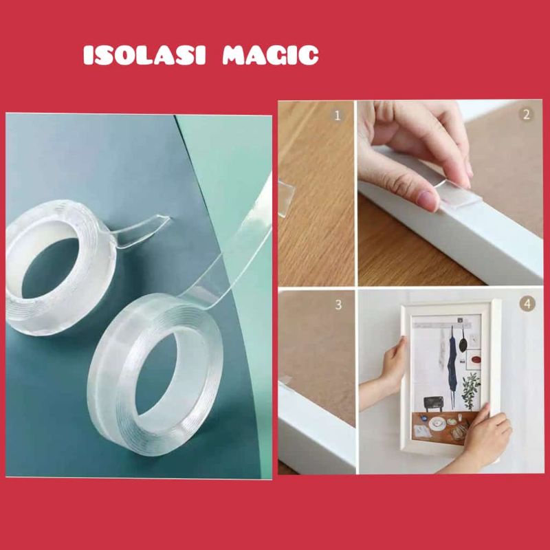 isolasi magic/magic tape/double tape magic