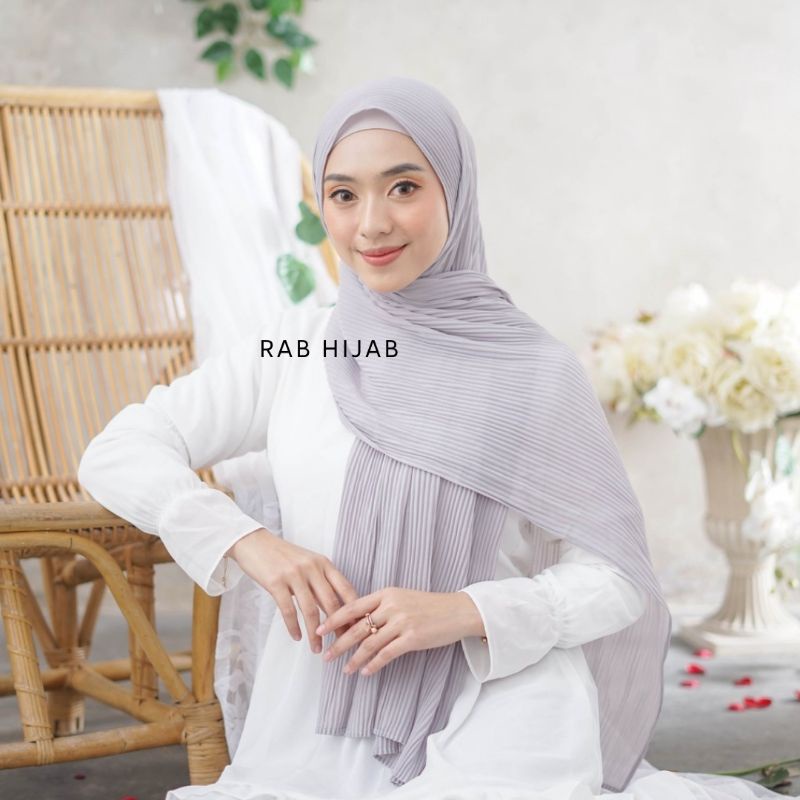 Kayla Pashmina Full Plisket / Pleated Lidi Shawl Ceruty Babydoll Hijab