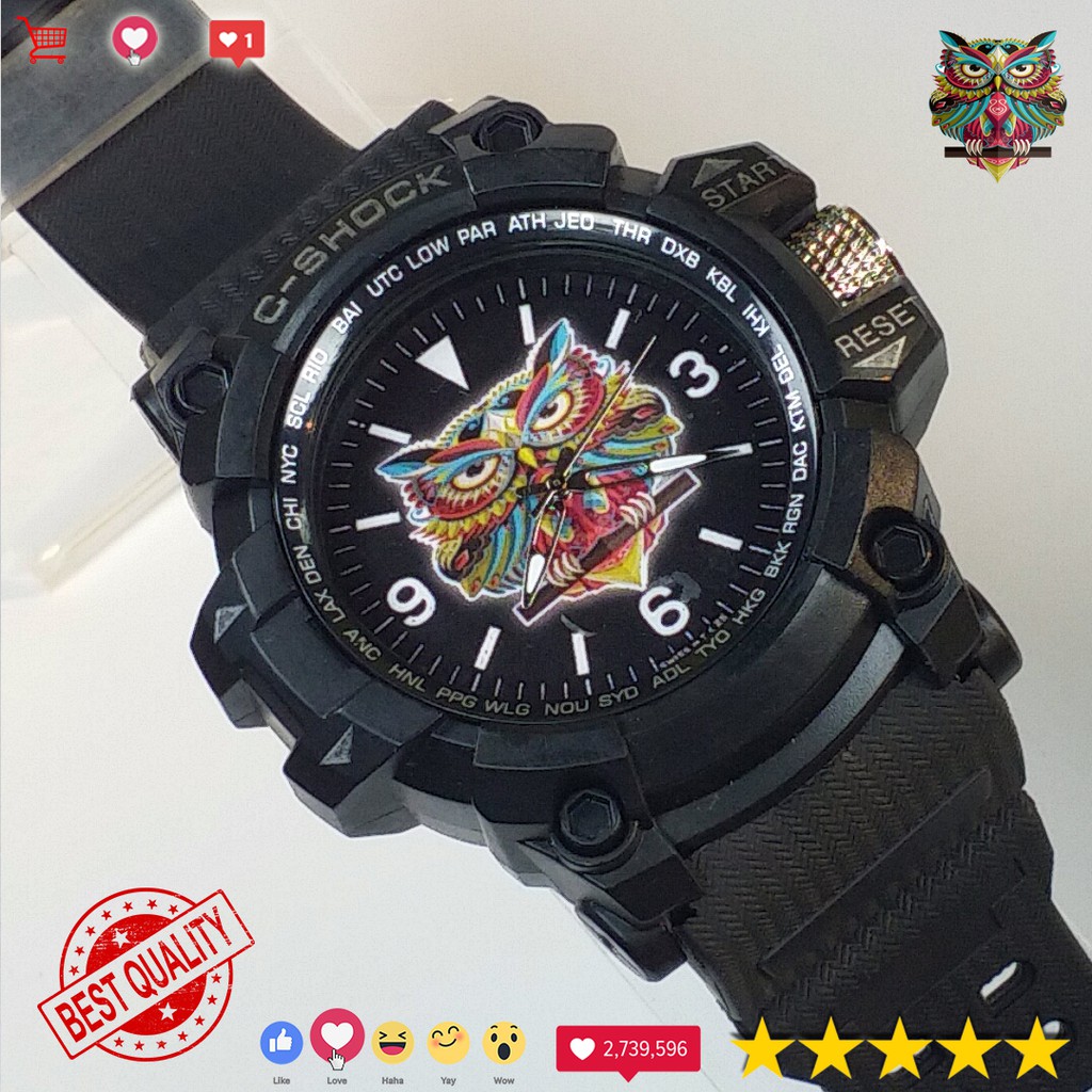 ( MANTUL ) JAM TANGAN MOTIF BURUNG HANTU