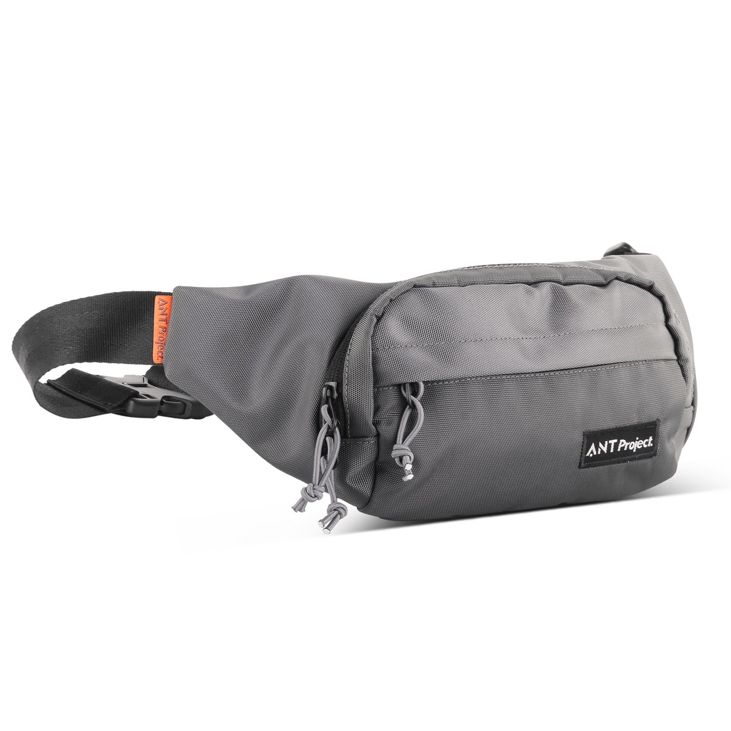 ANT PROJECT - Waistbag Pria NACHT Grey - Tas pinggang