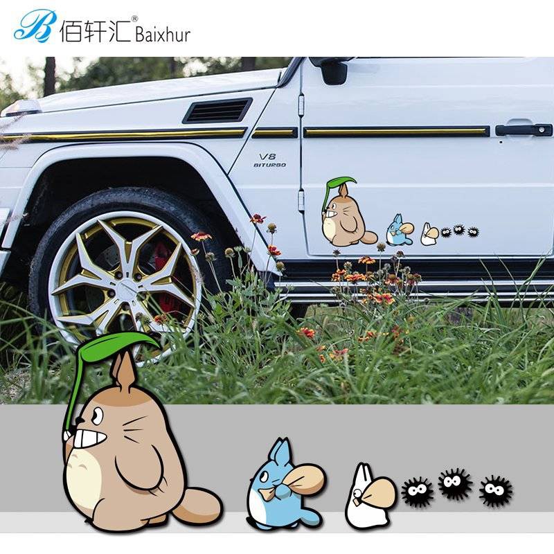 Stiker Decal Motif Kartun Totoro Lucu Untuk Dekorasi Mobil